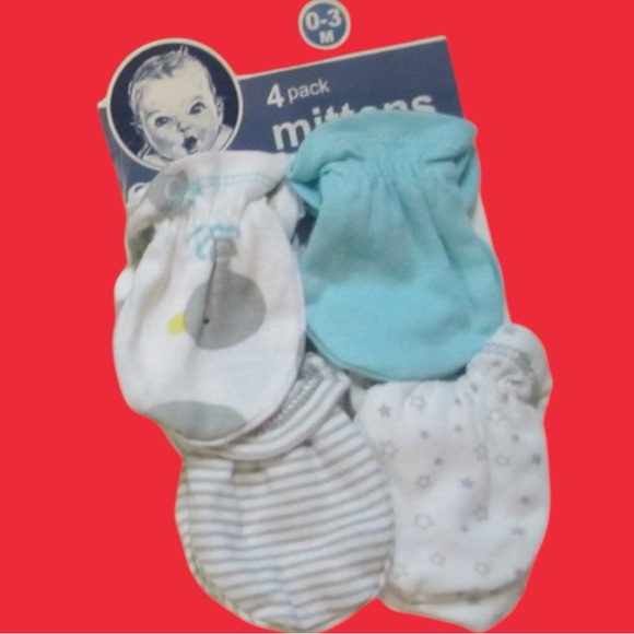 Baby Gap swim trunks 0-6 mon & Gerber baby mittens - Picture 8 of 8